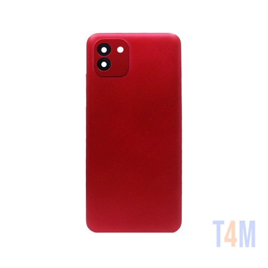 Tampa Traseira+Lente de Câmera Samsung Galaxy A03/A035 Vermelho